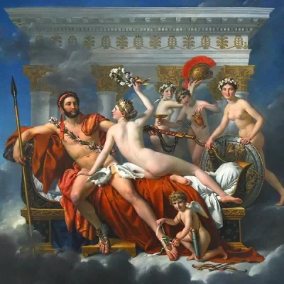 4. Jacques-Louis David, Mars désarmé par Vénus, 1824